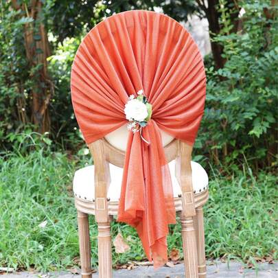 12pcs Chair Sashes 75*150cm/29.5*59inch Beautiful Luster Perfect For Creating Elegant Chair Decor Suitable For Wedding Receptions Birthday Banquets Holiday Parties Bridal Luncheons Casual Gatherings