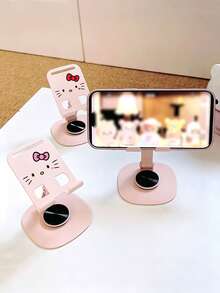 SANRIO Giá đỡ điện thoại/máy tính bảng để bàn Hello Kitty màu hồng sáng tạo, xoay 360° có thể điều chỉnh, giá đỡ máy tính bảng & điện thoại để bàn dùng cho việc xem phim trực tuyến - Nhiều màu - Xem 4