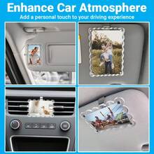 1pc Universal Magnetic Photo Clip, Suitable For Car Sun Visor, Strong Magnetic Display For Memorable Photos, Very Practical - 1pc Wave Photo Folder - View 3