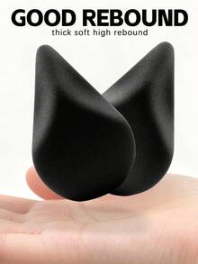 Set de esponjas de maquillaje de polígono negro, grande y pequeño, de uso en seco y húmedo sin látex, suave borla de maquillaje para base, polvo y corrector, 2/4/6/8/12 piezas - Multicolor - Ver 10