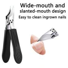 4 Peças Conjunto de Cortador de Unhas e Ferramentas de Manicure em Aço Inoxidável Profissional, Kit de Cuidados com Unhas e Pés Multifuncional com Lâminas Afiadas e Design com Mola, Inclui Lima de Unhas, Empurrador de Cutícula, Cortador de Cutícula, Ideal para Cuidados em Casa - Estilo de bico fino - Visão 3