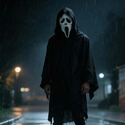 1pc Adult Scary & Funny Screaming Face Mask, Horror Headpiece Party Prop, Halloween Makeup Accessory (Latex Material)