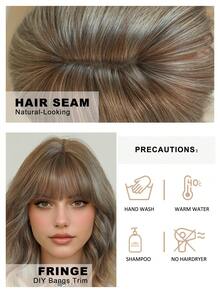 7JHH WIGS Tóc giả ngắn xoăn màu xám nâu cho nữ, dài 14 inch, kiểu tóc bob ombre nâu gợn sóng có mái, chất liệu tổng hợp mềm mại, chịu nhiệt cao cấp, thích hợp sử dụng hàng ngày, dự lễ hội, liên hoan âm nhạc và đi làm. - Màu nâu ombre - Xem 8