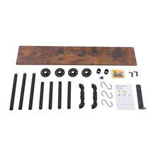SHIOUCY Black Industrial Wall Mounted Coat Rack, Pipe Style Storage Shelf With Hooks For Entryway Bedroom Kitchen Organizer - View 11