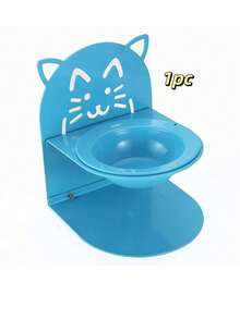2 件套猫砂铲 + 猫食碗/1 件套不锈钢猫砂铲/1 件套可拆卸猫食碗，仿马桶造型食碗，颈椎保护，防溢漏猫狗食水碗，以及清洁猫砂勺（蓝/黄/粉） - 400毫升 - 查看 14
