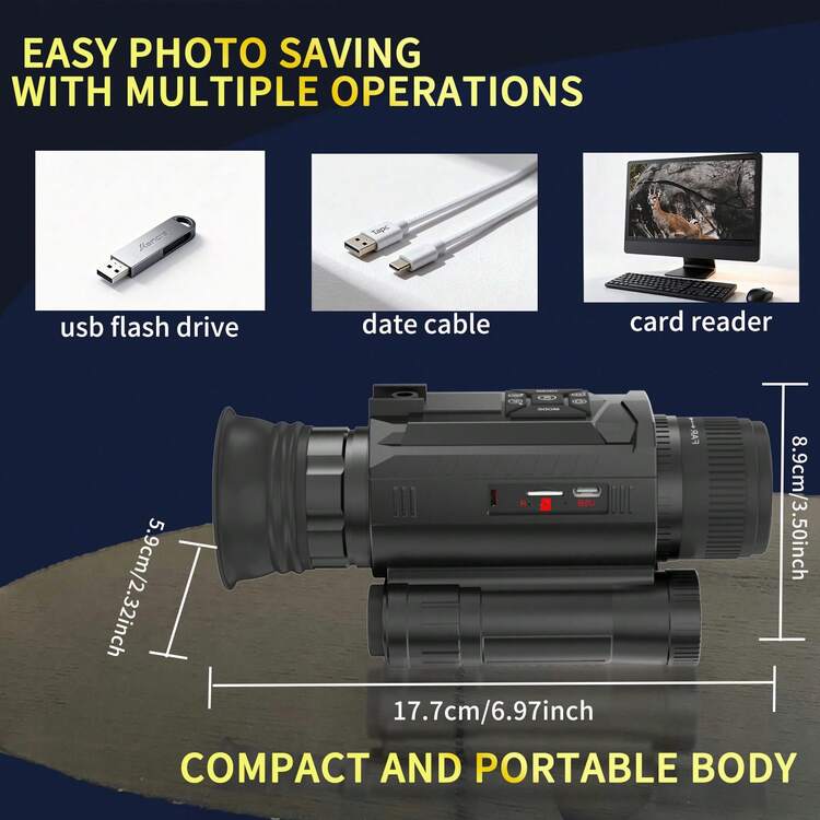 Suier 40MP 4K UHD Monocular Telescope With 600m 4K UHD Vision, Circular Screen, Night Vision, Tactical Light, Suitable For Outdoor Activities - View 10