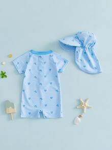 Newborn Baby Swimwear - Blue - View 2