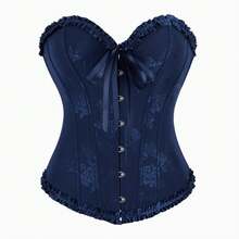 Áo hai dây buộc eo hở lưng bằng vải jacquard dành cho nữ, thích hợp cho các bữa tiệc, ngày Valentine và các dịp lễ hội. - Màu xanh hải quân - Xem 14