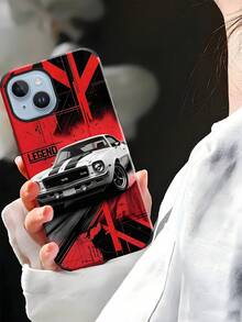 1pc Racing Stripe Pattern Soft Leather Shock-Proof Dustproof Handmade Protective Case Suitable For Apple 17 Pro Max/16 Pro Max/16 Plus/13 Pro Max/14 Pro Max 13 14 11 12 Pro 11/15 Pro, Galaxy S24 Ultra, With Speaker Hole Design, Suitable As Holiday Gift - Red - View 7
