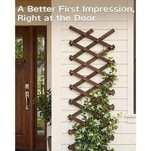 Indoor/Outdoor Wood Trellis Panels, Extendable Design For Vines, Ideal As Yard Edging And Animal Barrier - Default - View 3