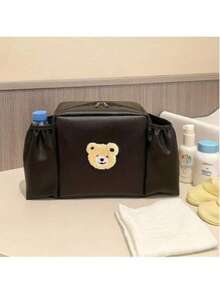 1pc Baby Stroller Hanging Storage Bag, Multi-Functional Large Capacity Organizer Pouch For Child Pushchair - Multicolor - View 9