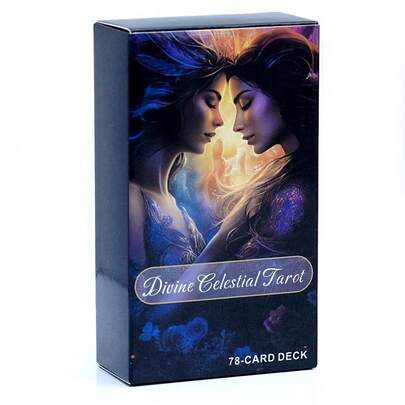 Bộ bài Tarot Thiên Thần 78 lá, bộ bài tiên tri tâm linh, bài Tarot năng lượng tình yêu song sinh huyền bí, dành cho người mới bắt đầu và người đọc nâng cao, bài bói toán, quà tặng cho phụ nữ và thực hành tâm linh.
