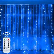 1 Pack LED Classic Style Fairy Window Curtain Lights, USB Powered With Remote Control, Multiple Lighting Modes, Suitable For Wedding, Christmas, Halloween, Ramadan, Valentine's Day, Bedroom, Indoor Decor - Warm White/Multi-Color/White/Pink/Blue/Purple (Remote Control Batteries Not Included) - USB Curtain Light String - View 3