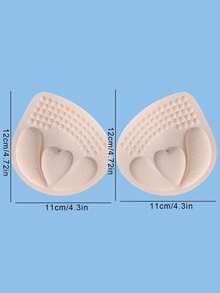 1 Pair Thick 4cm Bra Pads, Small Cup Size, Removable & Washable Push-Up Bra Inserts, Increase Bust Thickness, Lingerie & Bra Accessories - Apricot - View 9