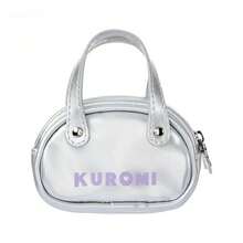 Miniso Sanrio Kuromi Earphone Case Anime Glitter Design Portable Protective Storage Pouch For Wireless Wired Earbuds Cartoon Kawaii Travel - Silver - View 7