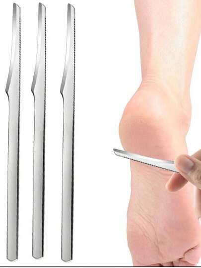 Pedicure Knife Tool Professional Stainless Steel Foot Scrubber Dead Skin Remover 2/5pcs Foot Scraper Knife To Remove Dead Skin Callus Knife Scraping Pedicure Tool For Men Women Foot Care
