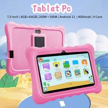 Children's Electronic Learning Toy / 4GB RAM + 64GB Storage / 7 Inch Children's Tablet / Quad-Core 1.3GHz Processor / Android 13 System, MTK8321 Chip / 1280x800 IPS High Definition Screen / 2MP + 5MP Dual Camera / 4000mAh Large Capacity Battery / Supports WiFi Parental Control And Educational Games / Made Of ABS Plastic + Silicone Material BDF Children's Educational Tablet (Includes: Packaging Box / Data Cable / User Manual / OTG Adapter / Card Reader) - 彩色 - 查看 5