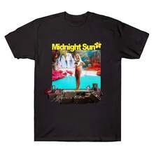 Zaras Larsson Midnight Sun Album Poster Graphic Print T-Shirt Women Men O-Neck Streetwear Hip Hop Tee - 黑色 - 查看 1
