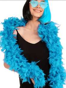 Feather Boa, DIY Party Dress Up Accessories, Colorful Feather Boa, Boa Decorations, Women's Faux Feather Boa - Vintage Style Polyester And Spandex Blend, Suitable For Birthday Parties, Halloween, Christmas, Race Day, Afternoon Tea Parties, New Year's Eve, Concerts And Home Decor, Dance Weddings, Stage Performances, Carnival Costumes And Accessories, Party Supplies - Multicolor - View 16
