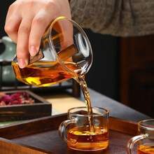 1个复古耐热玻璃分享杯，高品质咖啡/茶分隔杯，家用杯，冷饮混合杯，耐热，适合饮用茶、冷饮、咖啡等多种场景 - 彩色 - 查看 5