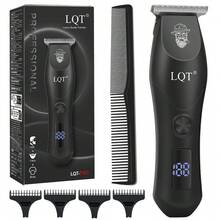 LQT 男士理容套装（5件套/3件套/1件套） - 可充电理发器、胡须修剪器、耳鼻毛修剪器和电动剃须刀，无线多功能理发套装，USB充电，多种理容配件，适用于沙龙、居家修剪、耳鼻毛修剪、胡须造型和个人护理，男士理想礼物 - A - 查看 13