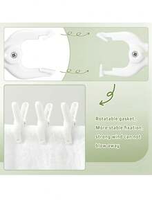 6pcs Large Balloon Arch Clips, 4-Inch Heavy Duty White Plastic Spring Clips Suitable For Birthday Party, Baby Shower, Balloon Arch, Tablecloth Clips, Background Stands, Balloon Arch Photography Backdrop Stands, Swimming Pool Covers, Home Decor And More (White) - Multicolor - View 4