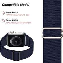 38mm/40mm/41mm/42mm/44mm/45mm/49mm 尼龙弹性表带，带表扣，兼容 Series 1-6 - 彩色 - 查看 3