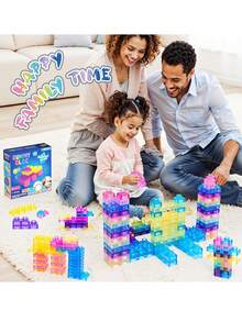 40pcs Sensory Soft Building Blocks Toys, Montessori Tactile Toy Set For Toddlers, Squeezable And Stretchable Early Learning Construction Toys, Creative Puzzle Building Blocks Game - Multicolor - View 9