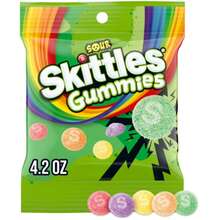 Skittles Gummies Sour Gummy Candy 4.2 Oz + Skittles Gummies Wild Berry Gummy Candy 4.2 Oz Variety Pack – Chewy Fruity Candy, 2 Pack - Gummy Candy - View 7