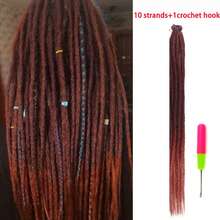 24 Inches Dreadlocks Extension 10 Strands Soft Synthetic Super Long Hippie Single Ended Dreads Ombre Blonde Loc Extensions Reggae Style Crochet Hair For Women - Multicolor - View 14