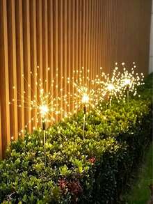 1pc 480LED/240LED/90LED Solar Powered Firework Lights, Solar Lights, LED String Lights, Waterproof Solar LED Lights, LED Solar Garden Lights, IP44, 8 Lighting Modes, Holiday Decor Lighting, Suitable For Villa, Balcony, Path, Lawn, Outdoor Area, Garden - Multicolor - View 8