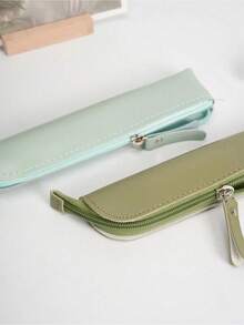 1个现代PU印花拉链铅笔盒，适合男孩女孩返校，可作铅笔袋、背包、文具使用 - 多色的 - 查看 3