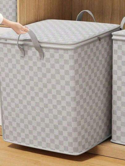 Foldable Clothing Storage With Handles, Large Capacity Storage, Breathable Wardrobe,Clothing Storage Box With Handle And Zipper, Reinforced Portable Storage Bag For Blankets, Beddings, Space-Saving Wardrobe Organizer, Bedroom, Home, Dorm, Comforter And Also Laundry Basket For Dirty And Clean Clothes, Toys