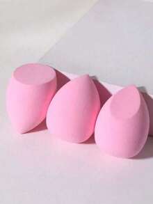 Water Drop Shaped Angled Makeup Sponge, Provides Even Application And Smooth Texture For Setting And Touching Up Makeup - Baby Pink - View 9