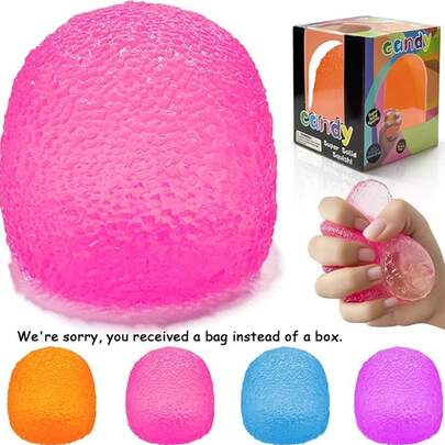 1pc Soft Jelly Squeeze Sensory Toy, Stress Relief Toy, Birthday/Party Gift, Anxiety Relief, Stocking Stuffer, Classroom Reward, Easter Basket Filler And Party Favor