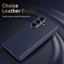 1pc Hadaasi Multi-Color Magnetic Leather Texture Smart Quick Access Payment PU Leather Case With Built-In Screen Protector, Foldable Hinge, Metal Lens Frame, Electroplated Metal Buttons, NFC Function, Side Key Activation, Submenu One-Touch Payment, Suitable For Samsung Galaxy Z Fold 7/Z Fold 6/Z Fold 5/Z Fold 4/Z Fold 3 - Multicolor - View 10