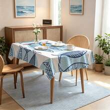 1 Peça Toalha de Mesa Retangular Estilo Marinho, Padrão de Peixes Oceânicos, Adequada para Uso Diário em Cozinhas Domésticas, Restaurantes, Terraços, Piqueniques, Pátios, Conjuntos Internos e Externos, Como Presente para Família e Amigos - Multicolorido - Visão 11