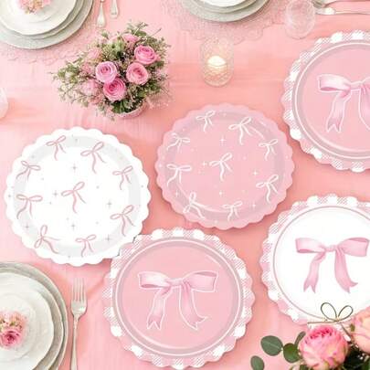 7 Zoll bunte Schmetterling Pappteller, entworfen für Geschirr, geeignet für Nachmittagstee, Hochzeitspartys, Neuvermählte, Feiern, Geburtstage, Zusammenkünfte und Dessert-Tische
