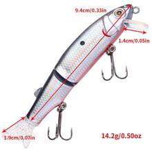 HENGJIA 1pc 115mm-14.2g Detachable Sinking Artificial Fishing Lure, Large Bait For Catching Bass, Catfish And Other Big Fish - Multicolor - View 3