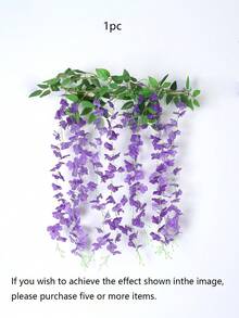 1个仿真紫藤花环，适合春季、情人节、拱形藤蔓仿真春季花环装饰，适用于室内派对、家居、婚礼、生日、墙面、拱门、新年、情人节、春季红色花朵 - 彩色 - 查看 14