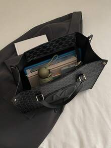 Túi xách nữ thanh lịch, dung tích lớn, túi công sở, chống thấm nước và chống mài mòn, túi đeo vai/đeo chéo 2 trong 1 đa năng thời trang, thiết kế tinh tế, ví cao cấp dành cho nữ. - màu đen - Xem 4