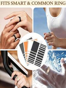 透明戒指尺寸测量器，隐形戒指调节器，女士松动戒指尺寸缩小器隐形贴纸，DIY缝纫珠宝工具套装调节器，适用于松动戒指 - 适用于结婚戒指和珠宝，佩戴舒适 - 彩色 - 查看 7