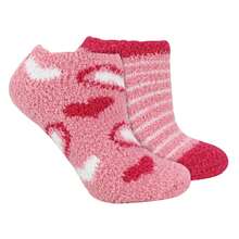 Sock Snob 8 Pair Multipack Womens Fluffy Ankle Socks | Novelty Animal Print Socks For Ladies - Pink - View 2