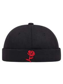1 pieza Boina de lana con letra NY para hombre, gorra de estilo newsboy minimalista y versátil, sombrero plano lavado casual y personalizado, adecuado para uso callejero y diario, hecho de fibra de poliéster, adecuado para primavera, verano, otoño e invierno - Sombrero negro en forma de melón - Ver 17