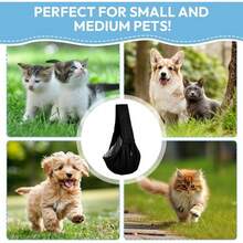 Hands Free Pet Sling Carrier For Small Dogs,Comfortable Travel Carrier For Outdoor Walking,Comfortable Pet Sling Carrier For Small Pets, Hands-Free Dog Cat Travel Bag, Ideal For Walking, Hiking And Daily Outings. - Black - View 6