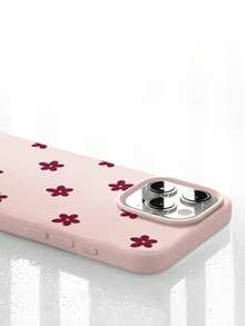 1pc Heart & Flower Pattern Liquid Silicone Shockproof Phone Case, Suitable As Holiday Gift Compatible With Apple XS/XS Max/XR/11/12/13/14/15/16/17 Pro/Pro Max/14/15/16/17 Plus - Multicolor - View 3