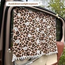 Tấm che nắng cửa sổ xe hơi họa tiết da báo - Màn che riêng tư có thể thu gọn bằng giác hút, chống tia UV và cách nhiệt, tấm che nắng xe hơi có thể điều chỉnh - Nhiều màu - Xem 8