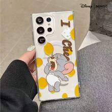 Ốp lưng điện thoại từ tính trong suốt hình Tom và Jerry Taffy của MINISO dành cho Samsung S26 Ultra/S26 Edge/S26 Plus/S26/S25 Ultra/S25 Plus/S25/S25FE/S25Edge/S24Ultra/S24Plus/S24/S24FE/S23FE/S23Ultra/S23Plus/S23/S22Ultra/S22Plus/S22/A15/A16/A17/A35/A36/A37/A54/A55/A56/A57 Quà tặng Giáng sinh cho bạn gái - Trong sáng - Xem 3