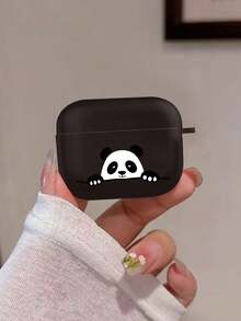 1 chiếc ốp tai nghe màu đen họa tiết gấu trúc dễ thương, phù hợp với 4/ 1/ 2/ 3/ Pro/ Pro2/ Pro3, một món quà Giáng sinh đơn giản và phong cách. - màu đen - Xem 7
