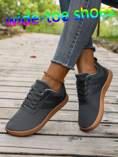 Damskie buty do biegania na bosaka, minimalistyczne, szerokie trampki na bosaka – wygodne, antypoślizgowe buty codzienne, szeroki nosek, oddychający materiał, podeszwa z zerowym spadkiem, idealne do chodzenia i jogi, damskie płaskie buty na szeroką stopę, uniwersalne, szerokie buty sportowe na co dzień